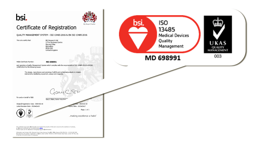 BioGene ISO 13485 certificate download